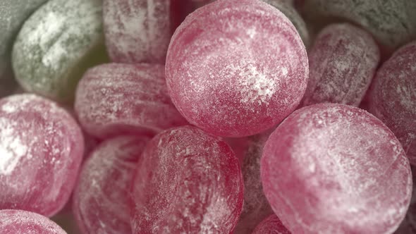 Rotation Red Round Fruit Lollipops