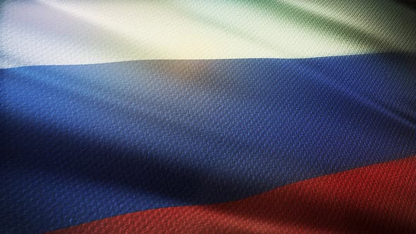 fabric pattern rippling russia flag of