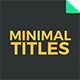 Minimal Titles Pack - VideoHive Item for Sale