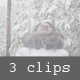 Girl Throws Snow Up in a Snowy Forest - VideoHive Item for Sale