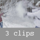 People Playing in the Snow in the Woods - VideoHive Item for Sale