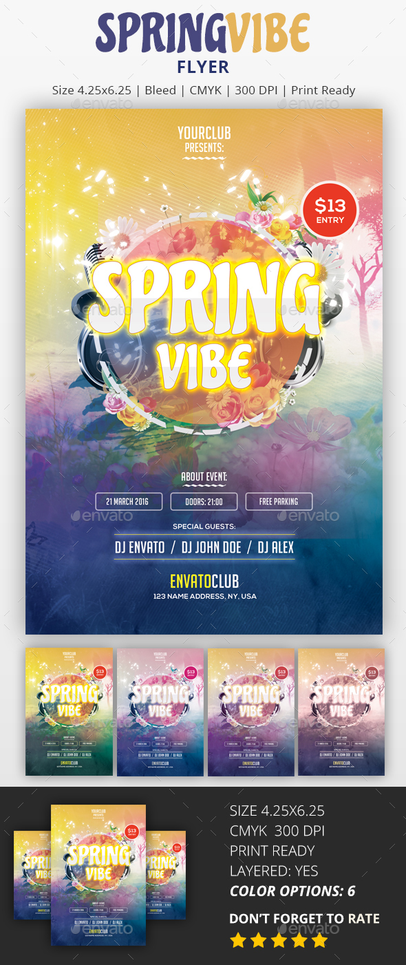 Spring Vibe - PSD Flyer