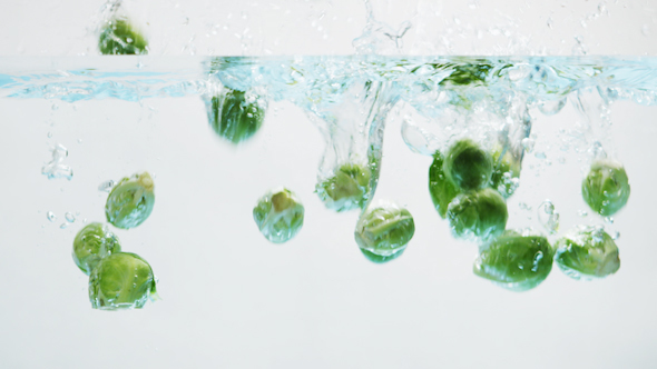 Brussels Sprouts Falling into Water 