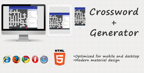 HTML5 Crossword + Generator