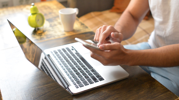 Using Smartphone in Morning alt