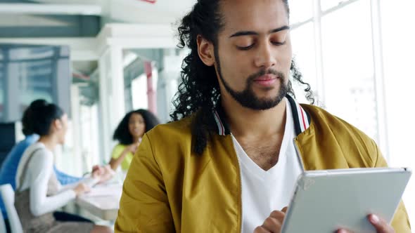 Male creative working in a modern office