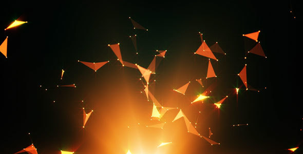 VJ Orange Dots With Polygons