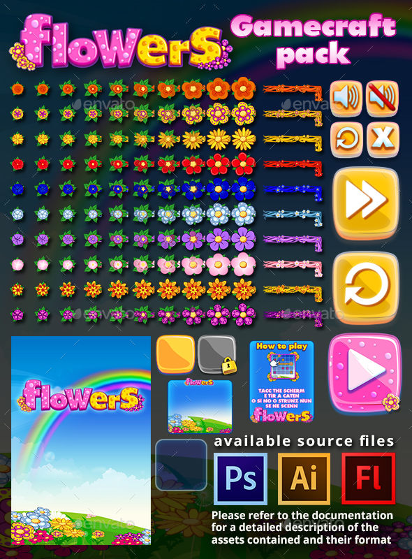 Flowers Game Assets