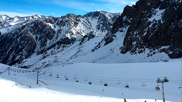 Cableways at Ski Resort