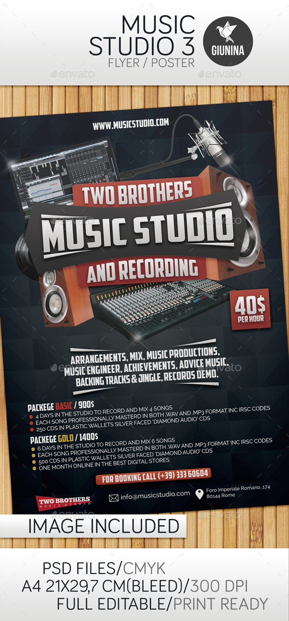 Music Studio 3 Flyer/Poster