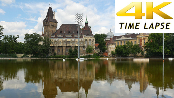 View of Historical Vajdahunyad Castle, Budapest, Hungary