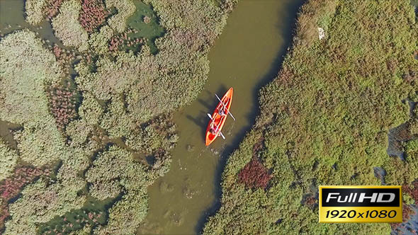 Canoeing Aerial View alt