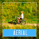 Girl By Bicycle Aerial Shot - VideoHive Item for Sale