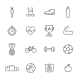 Sport Line Icons - GraphicRiver Item for Sale