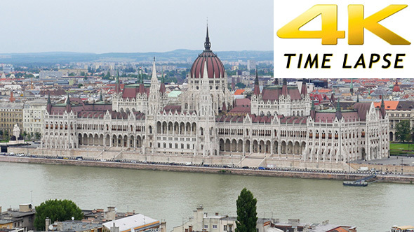 View of Hungarian Gothic Parliament, Budapest, Hungary