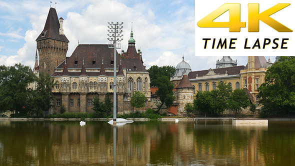 View of Historical Vajdahunyad Castle, Budapest, Hungary