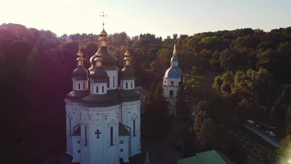 Vydubitsky monastery historical and religious architecture in baroque style