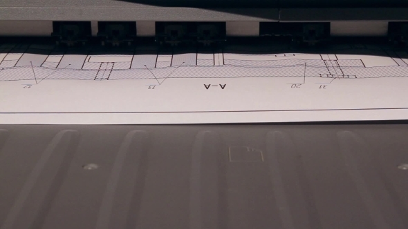 Printer Prints a Technical Drawing