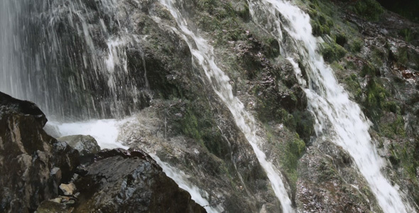 Nature Waterfall Over Rocks