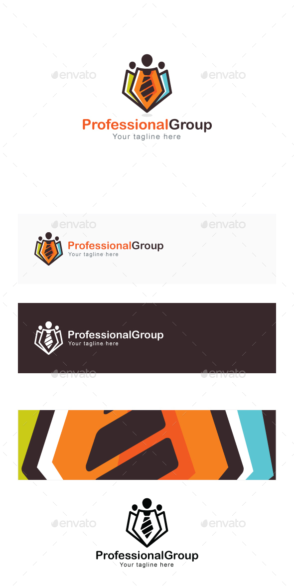 Professional Group - Official Community Stock Logo Template for Business & Corporate Fields