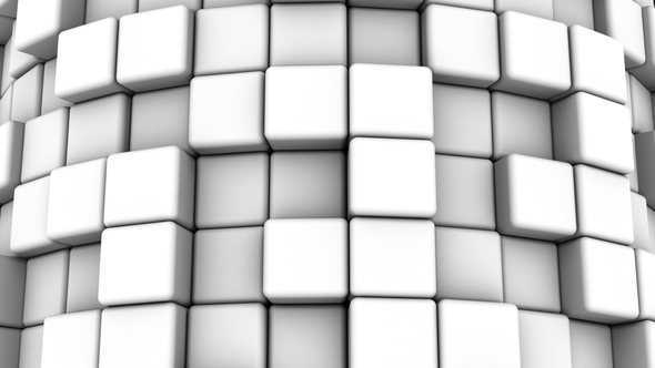 Abstract Background of White Cubes alt