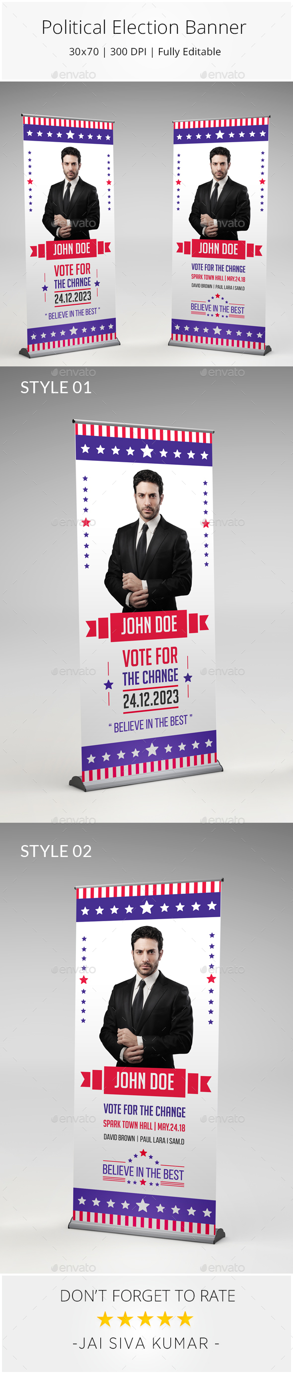 Political Banner Graphics Designs Templates From Graphicriver