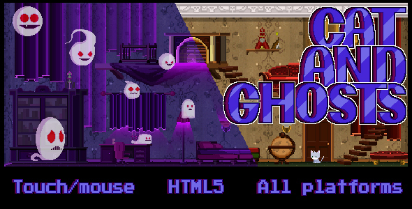 Cat and Ghosts - HTML 5 Game