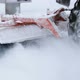 Tractor with Snowplow Equipment Removing Snow From Streets in Snow Blizzard - VideoHive Item for Sale