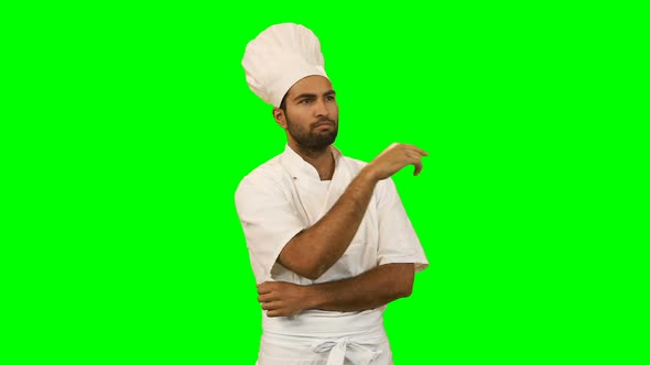 Chef touching invisible screen