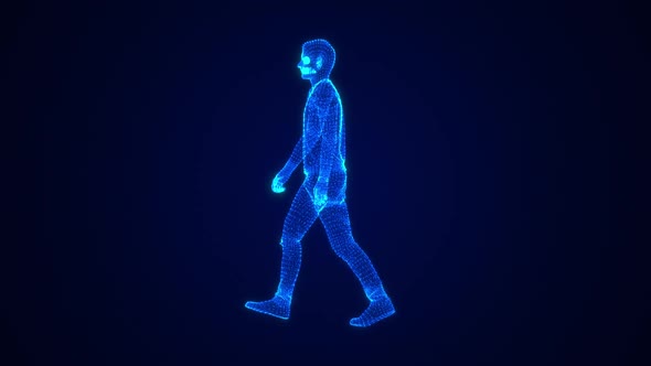 Man Walking 3D Hologram