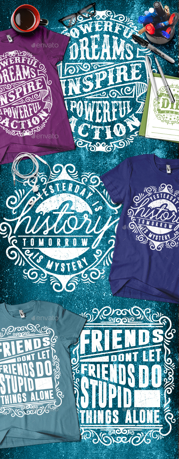 Typography T Shirt Designs From Graphicriver