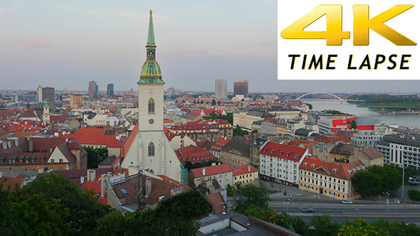 Bratislava Castle and Old Town View, Slovakia