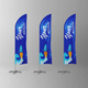 3 Feather / Beach / Bow / Sail Flag MockUp - GraphicRiver Item for Sale