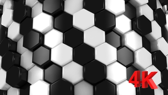 Abstract Background of White and Black Honeycombs