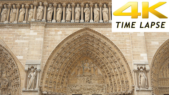 View of Notre Dame De Paris Cathedral, France