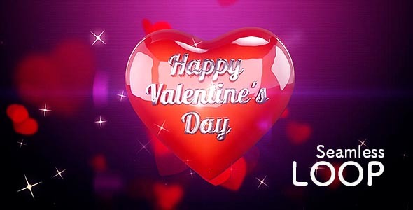 Hearts Background Animation for Valentines Day and Wedding