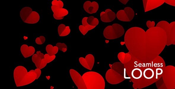 Hearts Background Animation for Valentines Day and Wedding