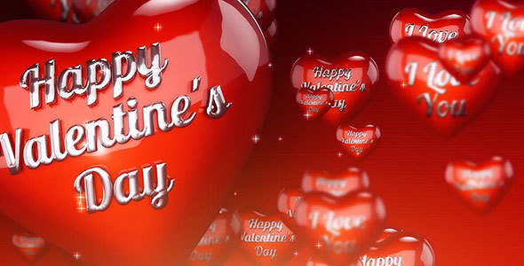 Hearts Background Animation for Valentines Day and Wedding