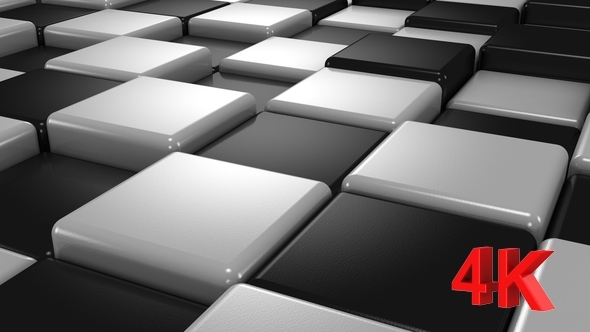 Abstract Background of White and Black Cubes