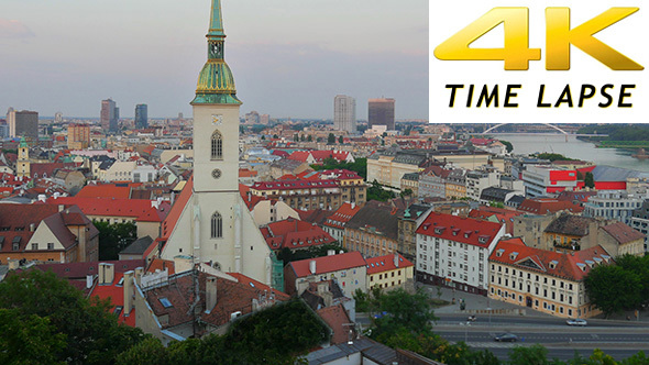 Bratislava Castle and Old Town View, Slovakia