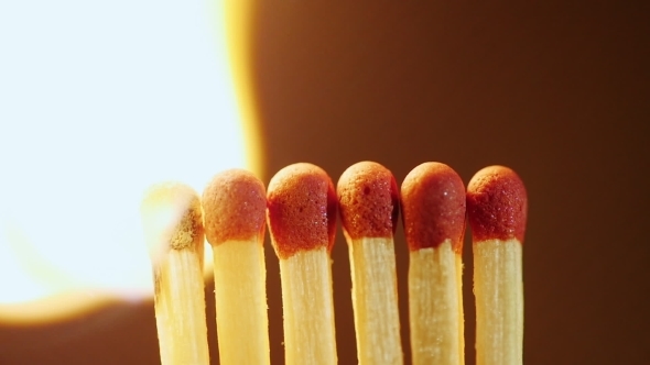 A Number Of Matches Ignited From One Another