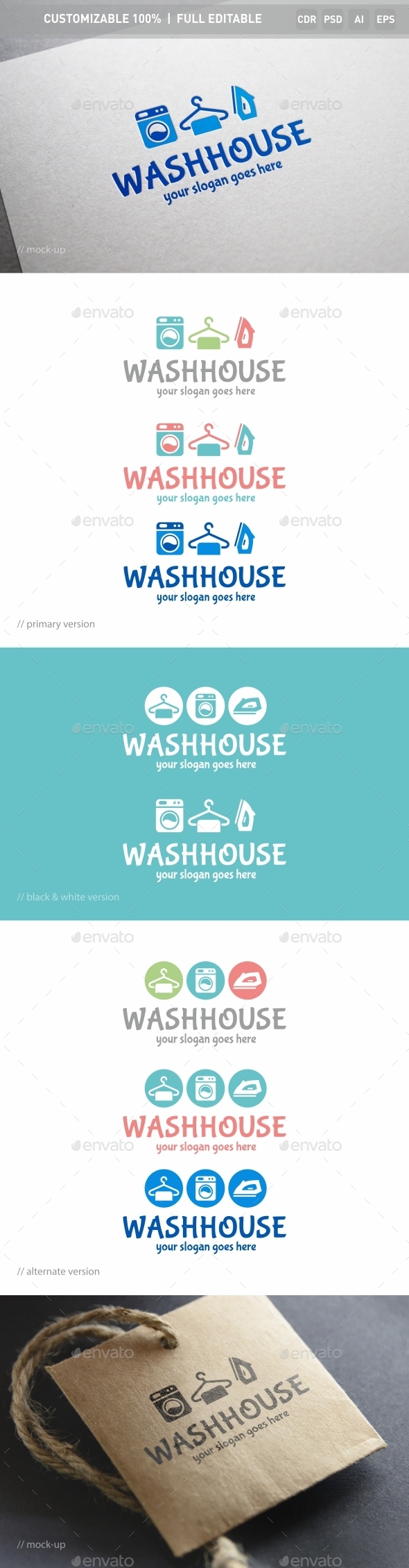 Washhouse Logo Template