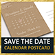 Save The Date Calendar Postcard - GraphicRiver Item for Sale