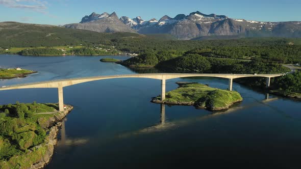 Bridge Over Whirlpools of the Maelstrom of Saltstraumen Nordland Norway