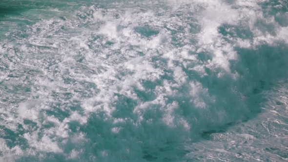 Ocean Waves Breaking On Shore