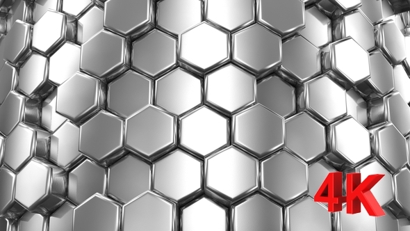 Abstract Background of Silver Honeycombs
