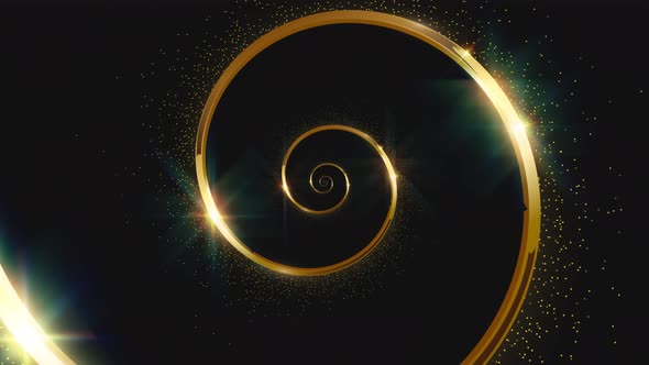 decorative spiral gold lines infinity background