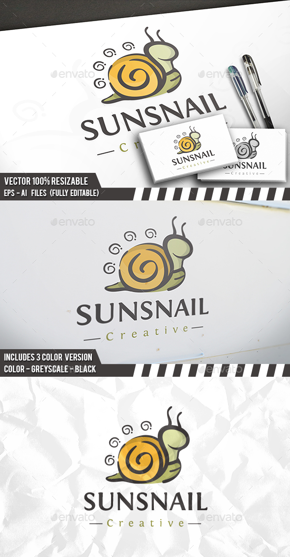 Snail Illustrative Logo