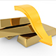Gold bars with arrow - 3DOcean Item for Sale