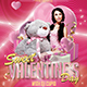 Sweet Valentine's Day Flyer Template & Facebook Cover - GraphicRiver Item for Sale